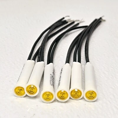 (Lote de 6) VCC 2120A3 Panel Neón Indicador Luz Ámbar 125VAC 5W Sin Plomo Foto 1 de 4