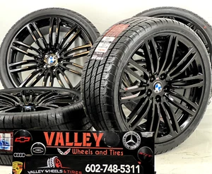 19" OEM BMW G32 G12 640 740 750 Rims Wheels TIRES V-Spoke 19 STG 112MM BLACK 11 - Picture 1 of 11