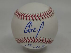 YOENIS CESPEDES A's Signed " 1st MLB HR 3-29-12 " OML Baseball PSA/DNA AUTO COA