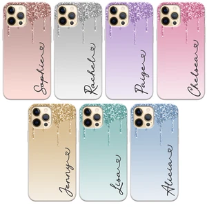 Personalisierte Handyhülle Name Silikon Abdeckung für iPhone 11 12 13 Pro Max 7 Geschenk - Bild 1 von 20