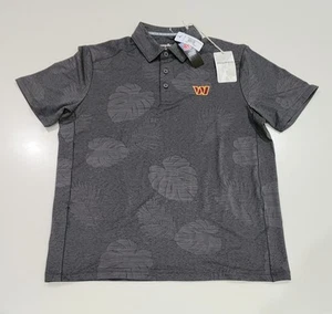 COMMANDERS|Tommy Bahama Islandzone Pullover Polo Shirt|Men's Medium| NFL Gray - Picture 1 of 3
