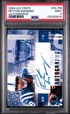 2003 Peyton Manning UD 有限 Upper Deck 签名 SP /1280 PSA 9 Colts 名人堂 #FA-PM — 第 1/3 张图片