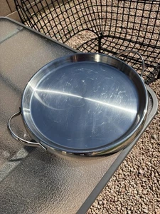 PRINCESS HOUSE 18/10 Stainless Steel Heavy Duty Flat 12" Round Griddle w/Handles - Picture 1 of 10
