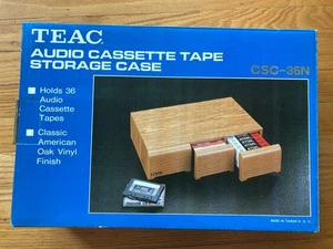*NEW* VINTAGE TEAC AUDIO CASSETTE TAPE HOLDER STORAGE CASE 3 DRAWER CSC-36N vtg - Imagen 1 de 4