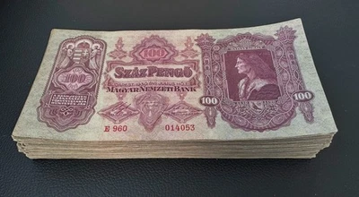 100 pcs / 1 bundle 100 pengő 1930 Hungary F or better conditions - Image 1 of 2
