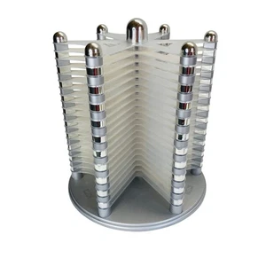 Vintage Atlantic Rotating Media Storage Rack CD DVD Tower Holds 120 Discs Y2K - Picture 1 of 4