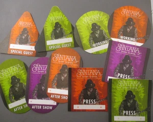 Santana Backstage Pass Satin Sticker 10 Pässe SHAPE SHIFTER Wunderschön! - Bild 1 von 2