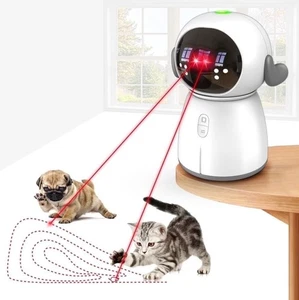 NEU Doppel Laser Tracks Interaktives Katzenspielzeug, Maus & Punktmuster Spuren, 3 Modi - Bild 1 von 4