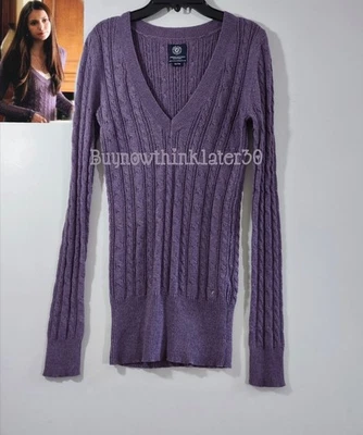 Icónico! Suéter Púrpura American Eagle ASO Elena Gilbert Vampire Diaries Top Antiguo Foto 1 de 3