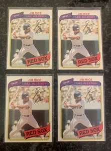 1980 Topps Baseball #200 JIM RICE LOT (CENTERED).........4 TOTAL! - Picture 1 of 2