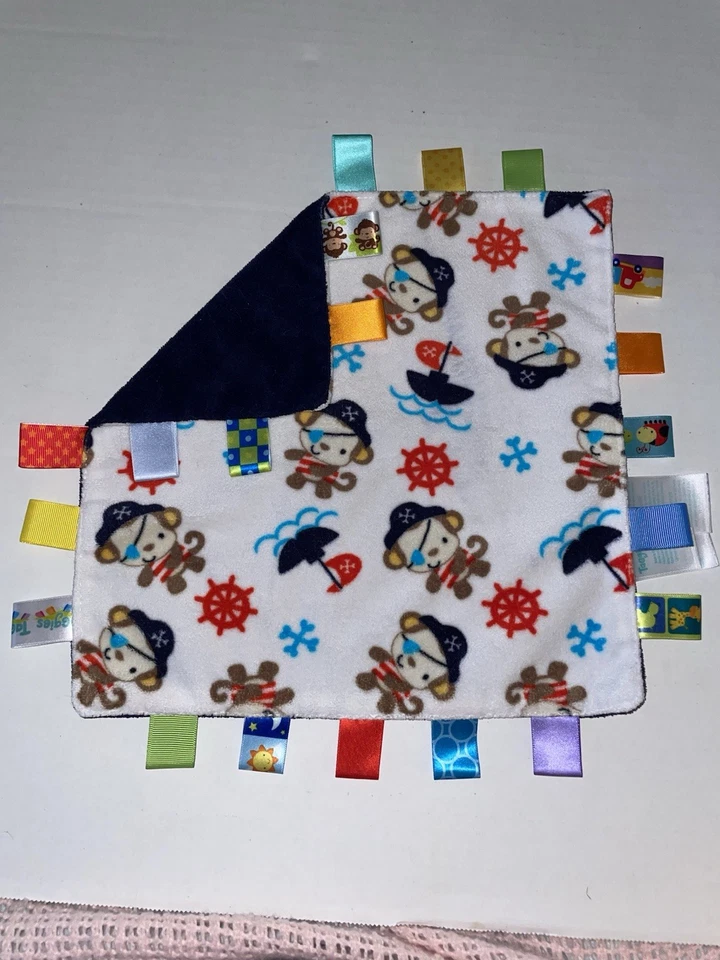 TAGGIES MONKEY PIRATES SECURITY BLANKET LOVEY C2 — 第 1/1 张图片