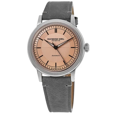 Nuevo reloj para hombres Raymond Weil Millesime automático esfera salmón 2925-STC-80001 Foto 1 de 4