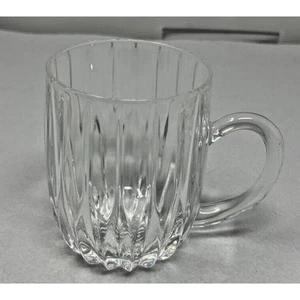 Mikasa Park Lane Crystal Mug Cup Vertical Cut Lines 4 3/8in W Germany Discontin - Picture 1 of 6