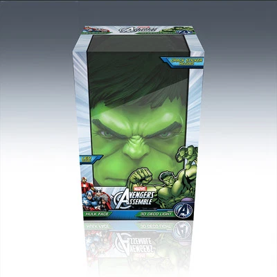 LED Nachtlicht Hulk Man Schablonen-Sturzhelm+3D Hand Wall Mounted 3D Deco Lampe - Bild 1 von 4