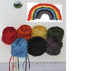 Rainbow Colours Pack Small balls 4 ply Acrylic flat Chenille wool yarn fly tying - Picture 1 of 7