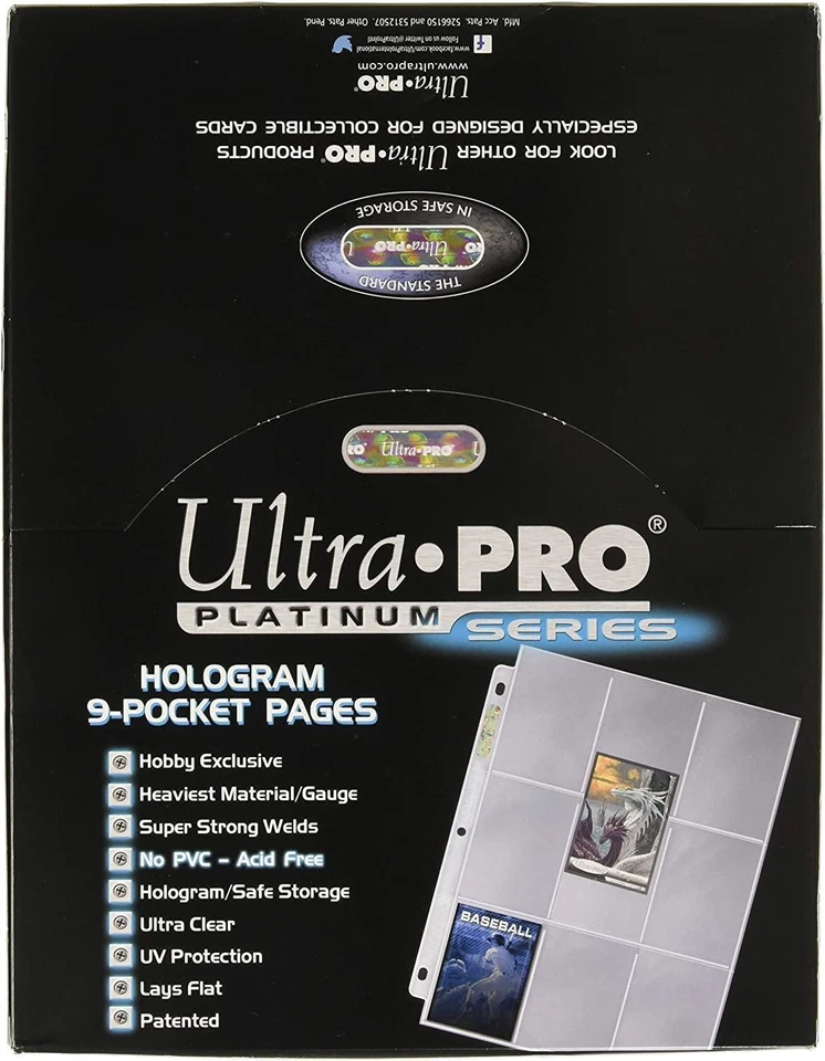 Ultra Pro Platinum 9-Pocket Seite für Sammelkarten - 100 Stück (81320)