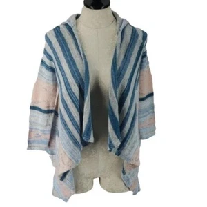 True Craft Girls Hooded Fringed Shawl Sweater Cardigan Size Medium - Picture 1 of 7