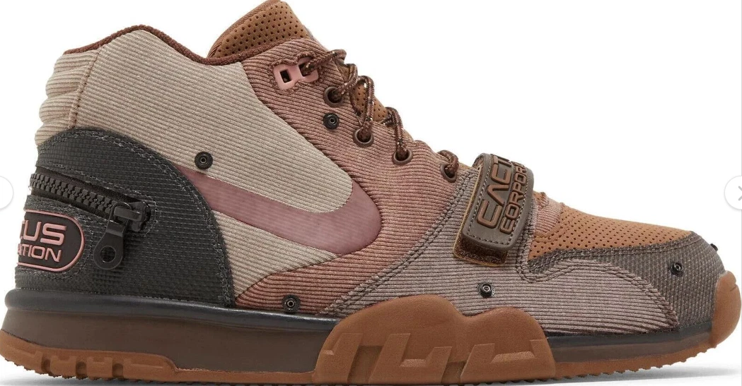 Preços baixos em Nike Travis Scott x Air Trainer 1 SP Chocolate | eBay