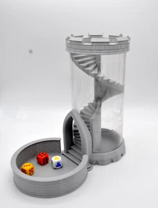 TRANSPARENT Dice tower fur Tabletopsiele - würfeln - Bild 1 von 10