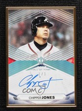 2021 Transcendent Hall Of Fame Edition Platinum 1/1 Chipper Jones Auto HOF 03k2