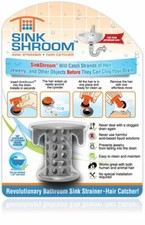 SinkShroom Gray Revolutionary Hair Catcher Drain Protector Strainer by TubShroom