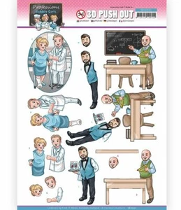Find it 3D Diecut Decoupage A4 Pushout Kit Bubbly Girls Professions - Male Men - Picture 1 of 1