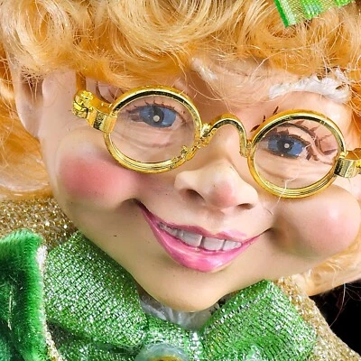 Trébol de cuatro hojas Mark Roberts Elfín posable cuidador con joyas edición limitada 17 de 500 Foto 1 de 4