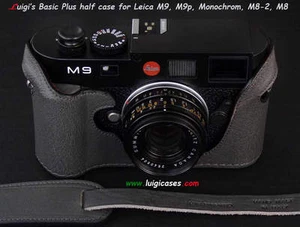 LUIGI GREY BASIC PLUS ITALIAN CASE for LEICA MONOCHROM1,M9P,M9,M-E,M8+GRIP+STRAP - Picture 1 of 4