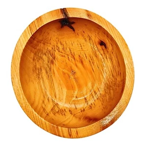 Handcrafted Wooden Bowl Rustic Natural Wood Grain Farmhouse Decorative Accent - Picture 1 of 3