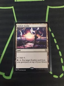 MTG Magic The Gathering Unholy Grotto DRC Rare Zombie Land Commander - Picture 1 of 1