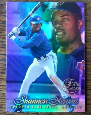 1997 FLAIR SHOWCASE BASEBALL ROW 1 SECTION 1 SEAT #107 SHANNON STEWART BLUE JAYS - Image 1 of 2
