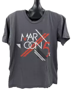 T-shirt Maroon 5 2013 Tour Band grigia media - Adam Levine - maglietta musica pop rock - Foto 1 di 8