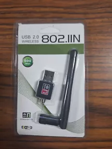 New W/Antenna 600n Mini Wireless USB Wifi Adapter Network 802.11n - Picture 1 of 1