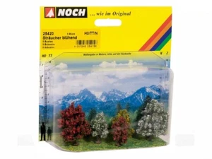 Arbusto NOCH 25420 pista H0/TT, con flores, 5 piezas, 3 - 4 cm de altura - Imagen 1 de 2