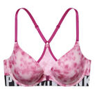 Victoria's Secret PINK Push-Up Bra Racerback Logo Tie-Dye Pink 34C NEW!