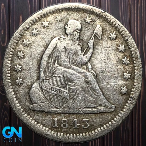 1843 O Seated Liberty Quarter  #K6928 Cover