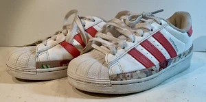 Adidas Kid's Originals Superstar Floral Pink Shoes FY5374 Sz 3 Girls Sneakers - Picture 1 of 7