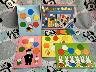 Vintage 1982 Match A Balloon Board Game Dick Bruna Miffy Complete Rare Retro - Image 1 of 4