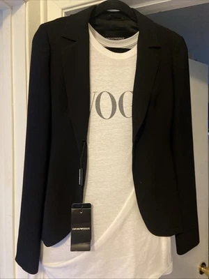 CHAQUETA EMPORIO ARMANI - MADE IN ITALY Negra BOTÓN DELANTERO MANGA LARGA PEQUEÑA Foto 1 de 4