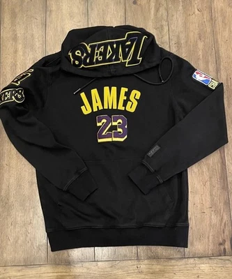 Sudadera con Capucha Los Angeles Lakers Para Hombre Pequeña Negra NBA LeBron James 23 2020 Foto 1 de 4