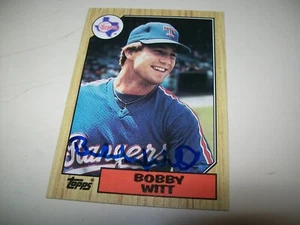 1987 TOPPS BOBBY WITT AUTOGRAPH SIGNED AUTO #415 TEXAS RANGERS - Picture 1 of 2