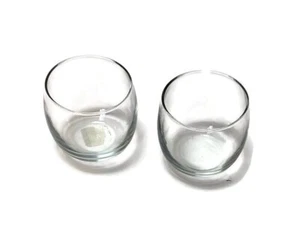 Clear Glass Drinking Cups 11.7 Oz Set Of 2 A1 - Picture 1 of 7