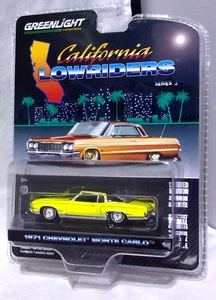 KKar Greenlight - 2023 California Lowriders - 1971 Chevy Monte Carlo - Yellow - Picture 1 of 6