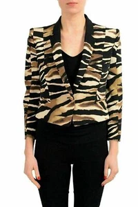 Just Cavalli Multicolore un Pulsante Donna Giacca US S It 40 - Foto 1 di 4