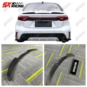 For Toyota Corolla 2020+ Glossy Black/Carbon Fiber Rear Trunk Lid Spoiler Wing - Picture 1 of 51