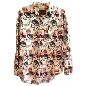 Herren Medium Jagd Thema Hemd Feld und Bach alle Baumwolle Hirsch - Bild 1 von 10