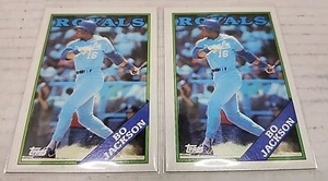1988 Topps #750 Bo Jackson Rookie Card Set Of Two - Picture 1 of 5