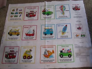 Panel de libro de tela de algodón Let's Take a Ride para vehículo/camión/automóvil - Imagen 1 de 1