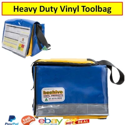 Heavy Duty Vinyl Toolbag Tradie Construction DIY Tools Bag Carrier Tradesman - image 1 of 4