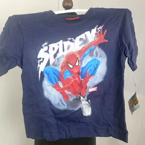 Spidey Spider-Man Boy's Blue Tee T Shirt NEW NOS from 2006 Size 7 Marvel - Picture 1 of 2